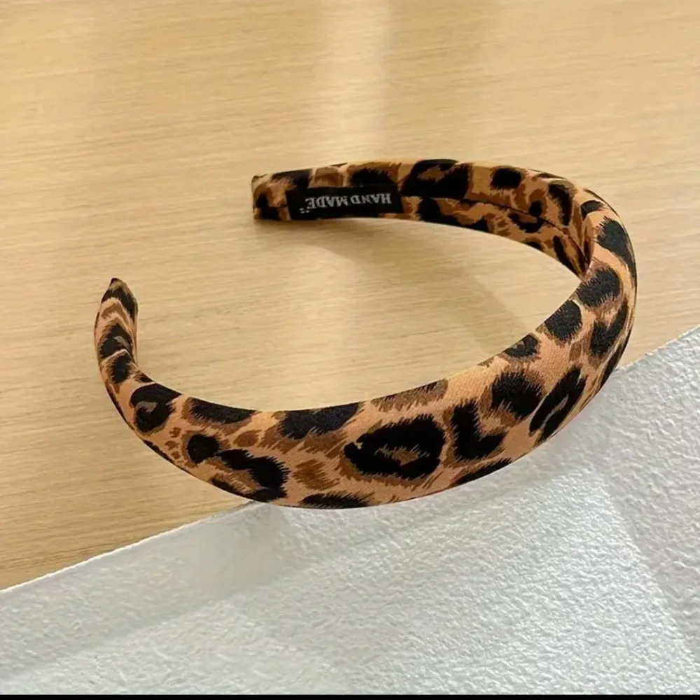 Leopard Print Sponge Headband by Hand Made, NEW